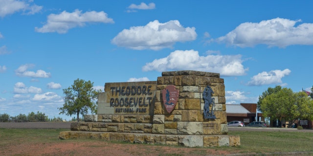 A sign for Theodore Roosevelt National Park