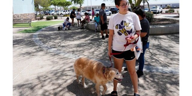 Woman with her dog