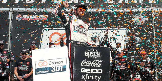 Martin Truex Jr. celebrates