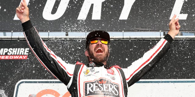 Martin Truex Jr. celebrates