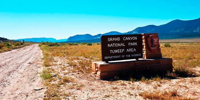 Grand Canyon National Park, Tuweep Area sign