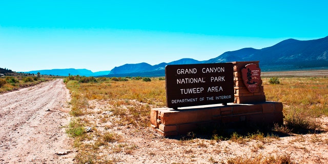 Grand Canyon National Park, Tuweep Area sign