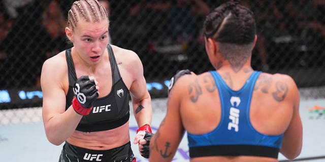 Victoria Dudakova fights