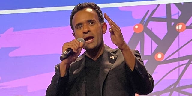 Vivek Ramaswamy speaks at FreedomFest
