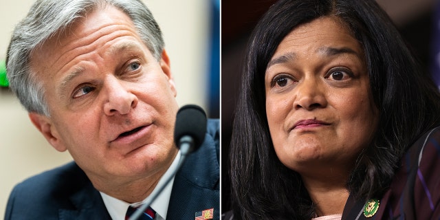 Christopher Wray and Pramila Jayapal