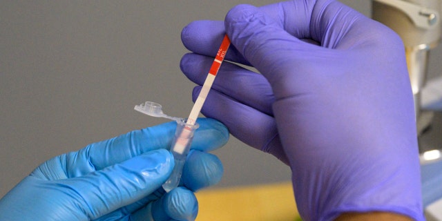 A heroin sample is tested for xylazine