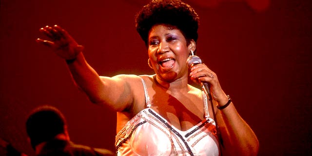 Aretha Franklin performing in 1992