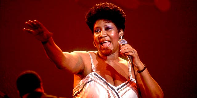 Aretha Franklin performing in 1992