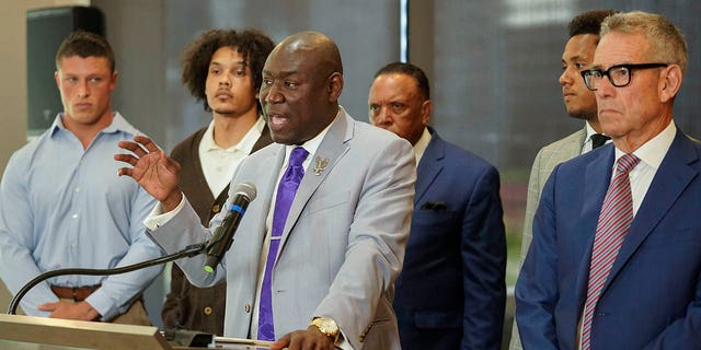 Ben Crump speaks during a press conference