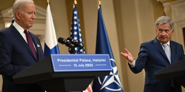 US President Joe Biden and Finland's President Sauli Niinisto