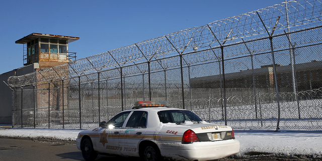 Cook County Jail fencing and guard tower