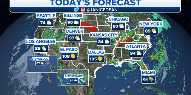 US national weather forecast July 17