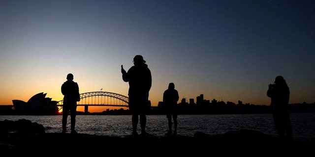 Shadows of people in Sydney