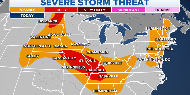 The threat of severe storms