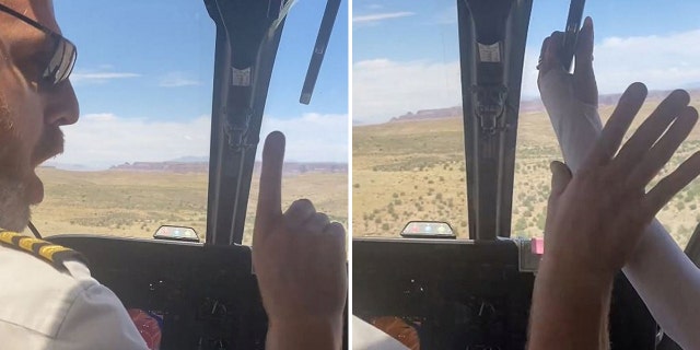 Helicopter Grand Canyon lever moment