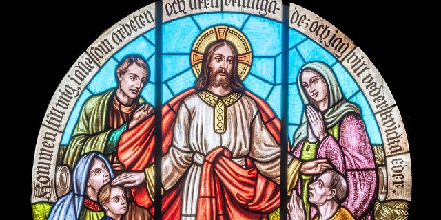 stained glass of Jesus
