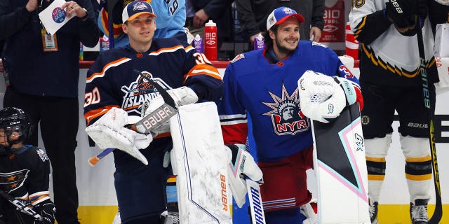 Igor Shesterkin e Ilya Sorokin durante l'NHL All Star Game del 2023