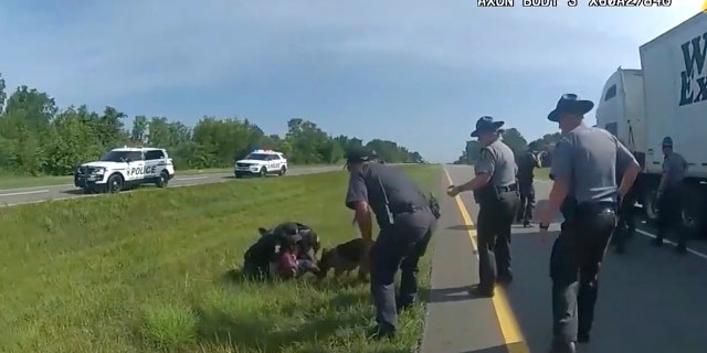 K9 attacking Jadarrius Rose