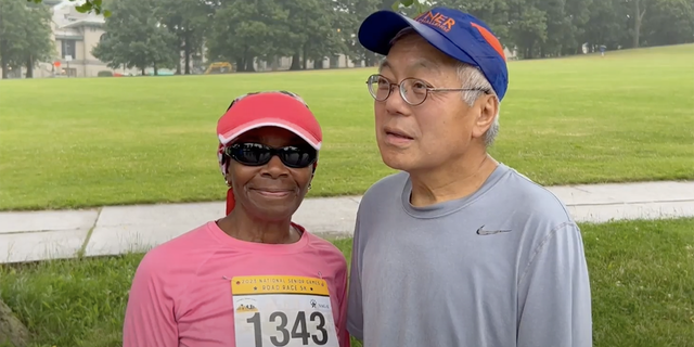 Blind woman and guide complete 5K run