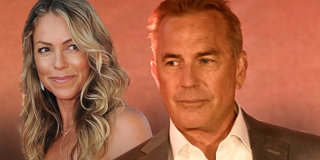 travel travel Kevin Costner uses brown fit coat together with separated partner Christine Baumgartner