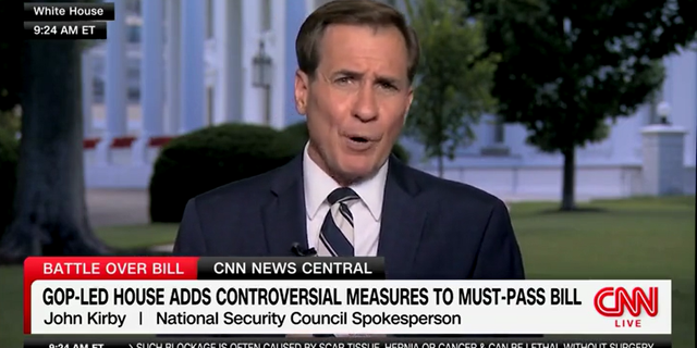 John Kirby speaks at the White House.