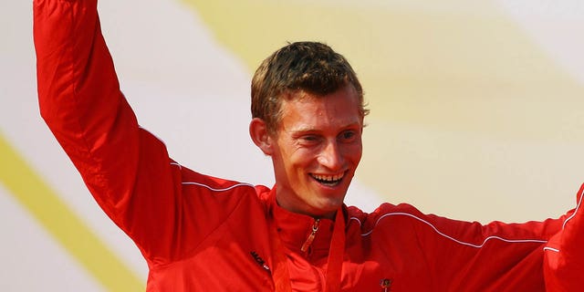 Martin Kirketerp celebrates gold