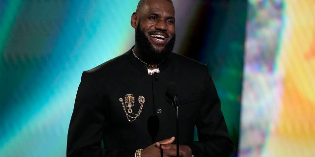 LeBron James speaks at the ESPYs