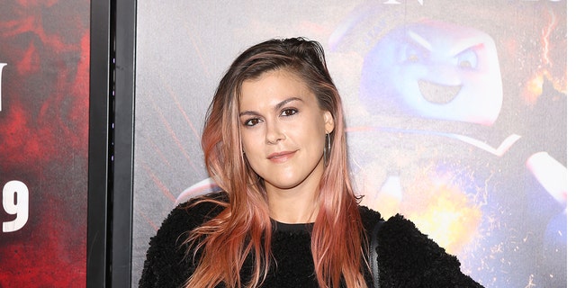 Lindsey Shaw with pink hair