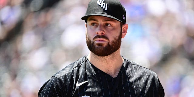 Lucas Giolito stands on the mound during a 2022 MLB game