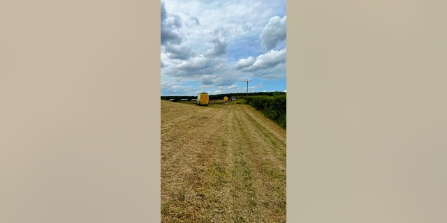 Farmer trapped under hay