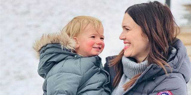 Mandy Moore and son Gus