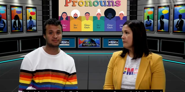 Two Navy service members discuss pronouns