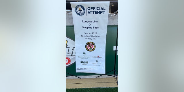 official attempt sleeping bag sign