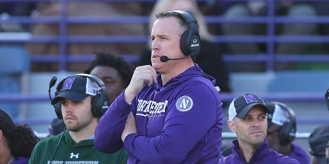 Pat Fitzgerald on sidelines