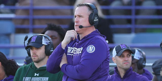 Pat Fitzgerald on sidelines