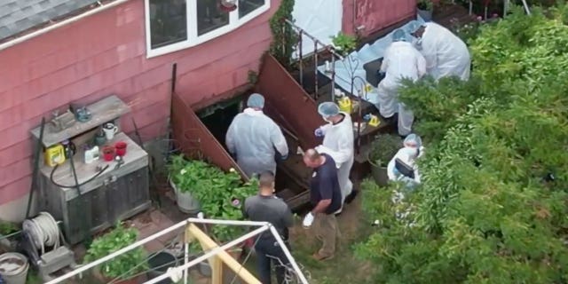Drone footage of officers searching Gilgo suspect house