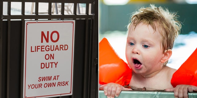 Pool safety kids split