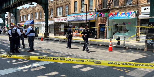 NYPD officers at shooting scene