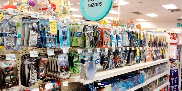 Razors at a store