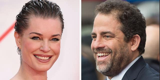 A split photo of Rebecca Romijn and Brett Ratner