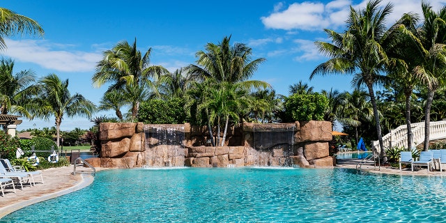 A resort swimming pool in Naples, Florida