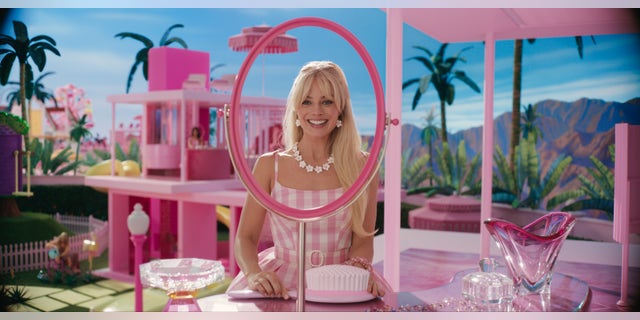 Margot Robbie in a scene from "Barbie."
