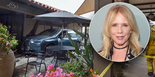 Rosanna Arquette blue BMW crashed into local restaurant in Malibu