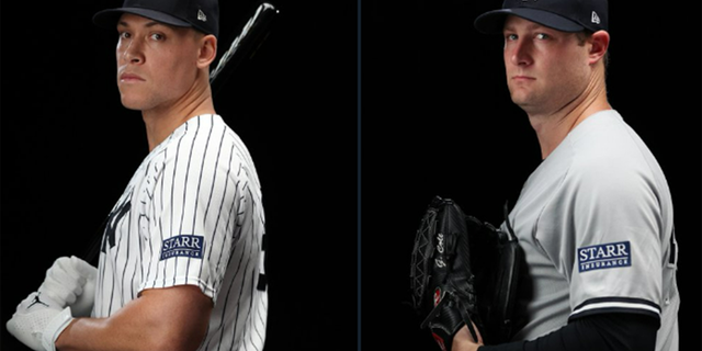 Aaron Judge and Gerrit Cole in new uniforms