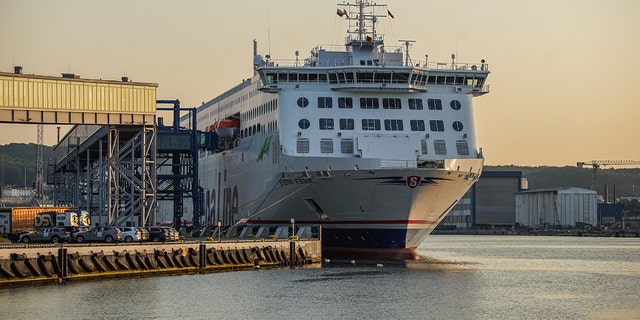 A Stena Line ferry docked in Gdynia, Poland