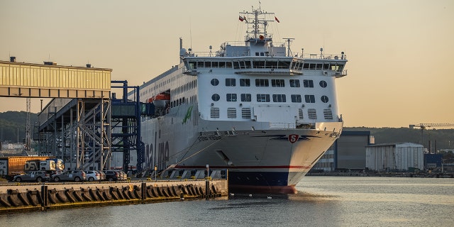 A Stena Line ferry docked in Gdynia, Poland