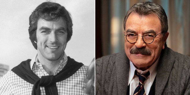 Tom Selleck then and now split