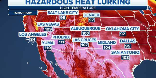 High temperatures forecast