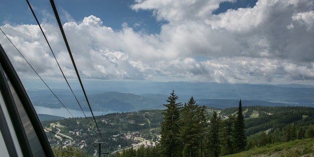 A view from a gondola at Whitefish Mountain Ski Resort in Whitefish, Montana