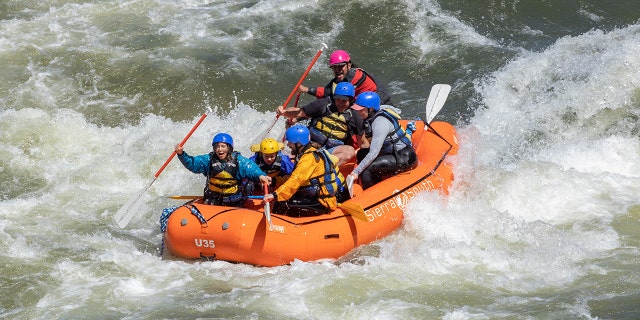 Whitewater rafting in California